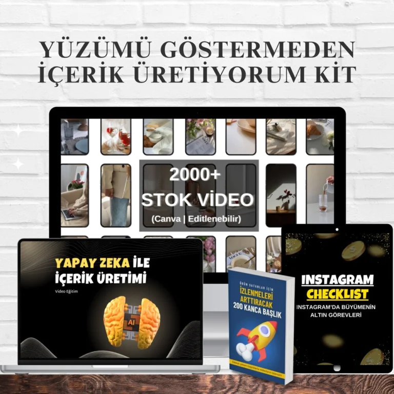 YÜZÜNÜ GÖSTERMEDEN İÇERİK ÜRET – KİT eğitiminin kapağı